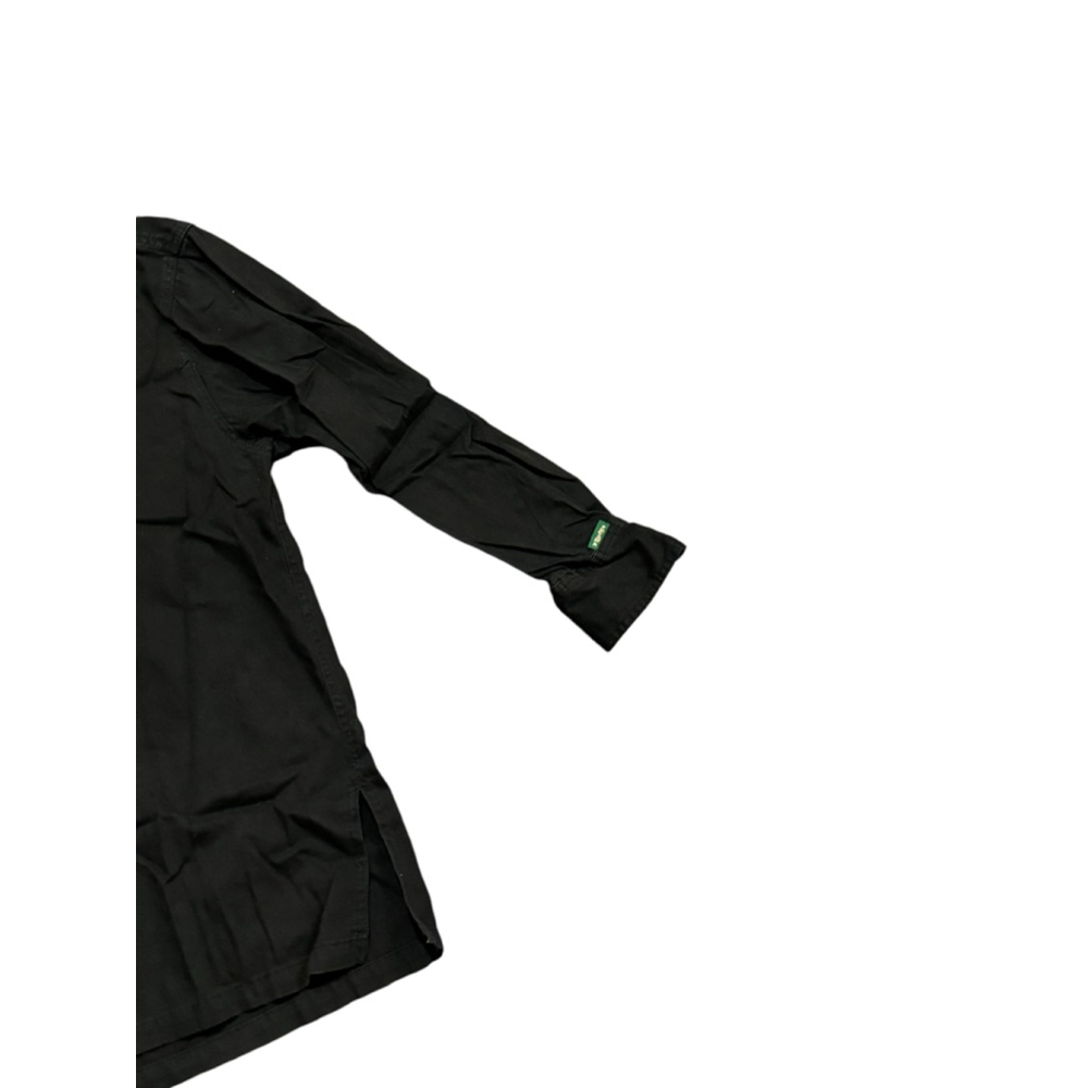 Vintage 80s Gene Ewing Men’s Bis Shirt Wrinkle Rich Denim Black Size Small​ - Picture 3 of 8